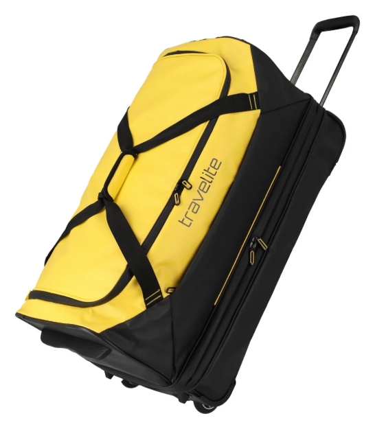 Obrázek z Travelite Basics Wheeled Duffle exp. Black/yellow 98/119 L 