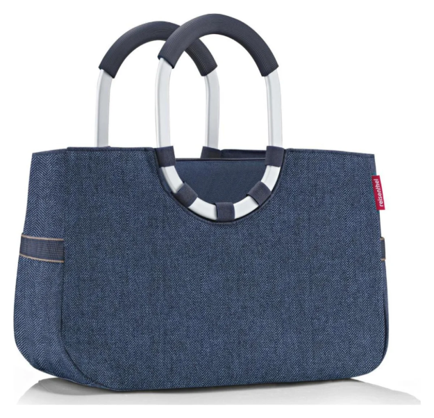 Obrázek z Reisenthel Loopshopper M Herringbone Dark Blue 12 L 