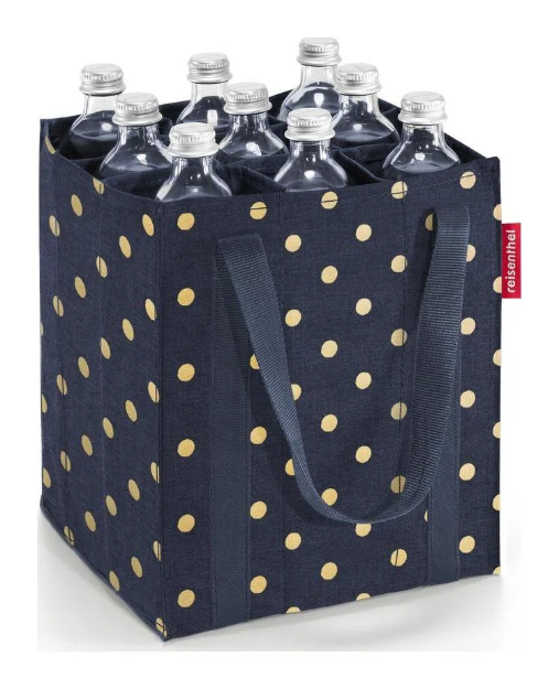 Obrázek z Reisenthel Bottlebag Metallic Dots Blue 