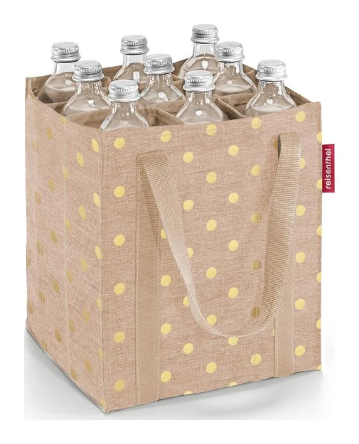 Obrázek z Reisenthel Bottlebag Metallic Dots Coffee 