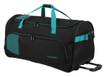 Obrázek z Travelite Basics Fresh Wheeled duffle L Black/petrol 89 L 