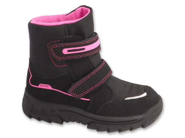 Obrázek z BEFADO 615X003 615Y003 vysoké zimní dívčí černo růžové 