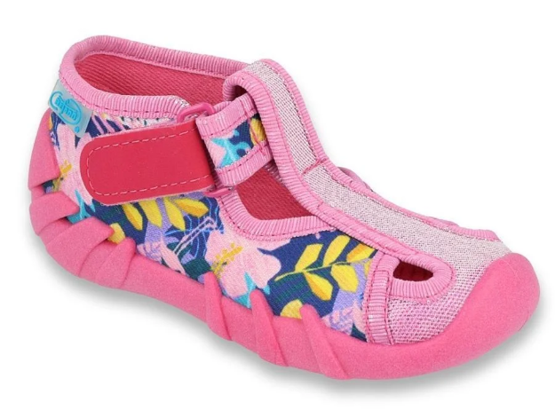 Obrázek z BEFADO 190P097 dívčí bačkorky 1SZ květy 