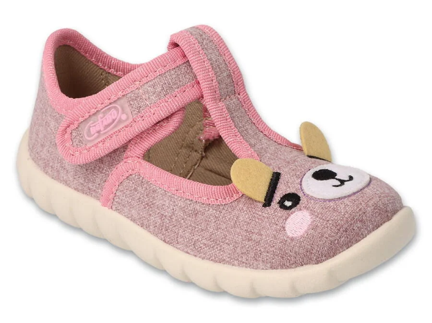 Obrázek z BEFADO 627P002 dívčí bačkorky SZ růžové méďa 