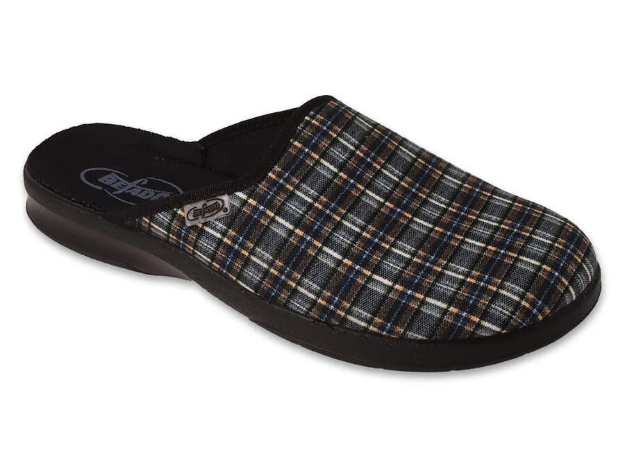 Obrázek z BEFADO 548M040 pánské pantofle LEON ZŠ káro 