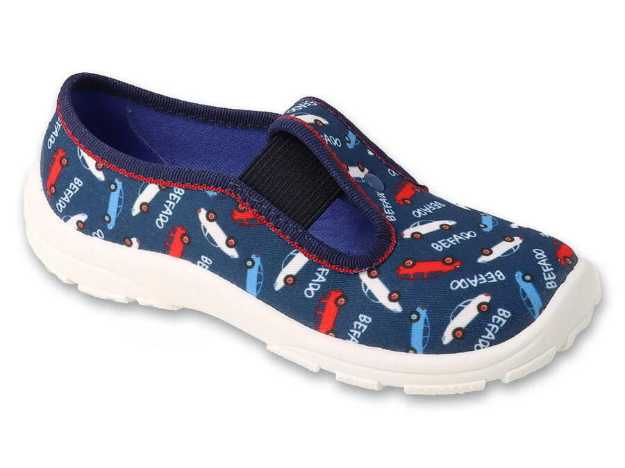 Obrázek z BEFADO 975X193 chlapecké bačkorky modré auta 