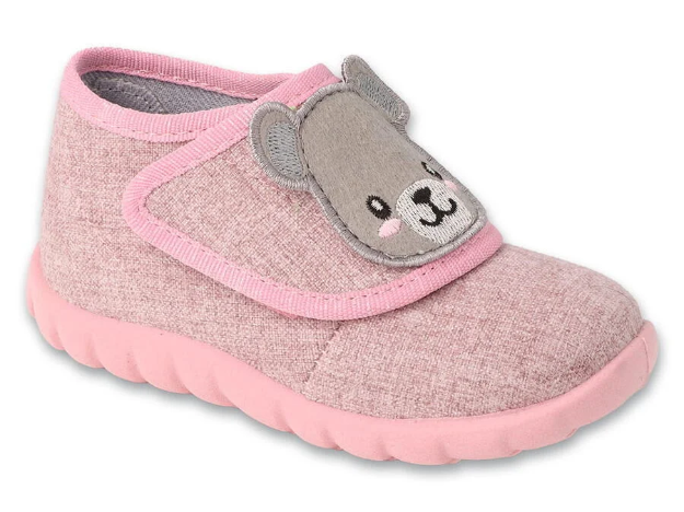 Obrázek z BEFADO 454P037 dívčí bačkorky SZ růžové méďa 