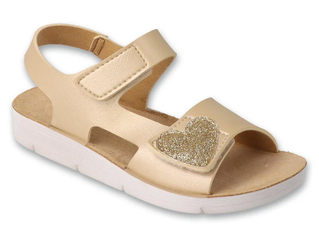 Obrázek z BEFADO 068Y008 dívčí sandálky CLIP srdíčko 