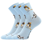 Obrázek z VOXX Ponožky dámské letní AGAPI s obrázky KOČKY 2 (3 páry) 
