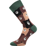 Obrázek z LONKA Ponožky společenské vtipné TWIDOR s obrázky MEDVĚDŮ (3 páry) 