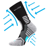 Obrázek z VOXX Ponožky kompresní sportovní RONIN s ionty stříbra ČERNÉ 