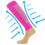 Obrázek z VOXX Návleky na lýtko kompresní FORMIG neon růžové 