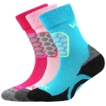 Obrázek z VOXX Ponožky dětské sportovní se stříbrem SOLAXIK dívčí (3 páry) 