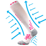 Obrázek z VOXX Podkolenky kompresní sportovní MARATHON s ionty stříbra BÍLÉ 