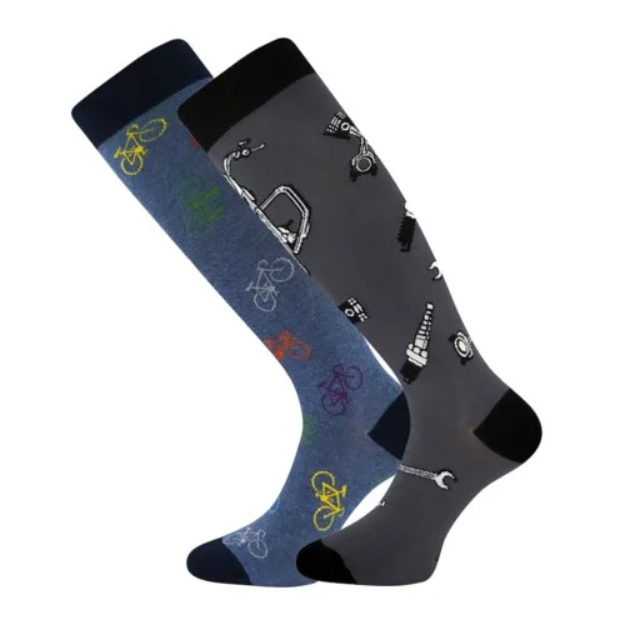 Obrázek z BOMA Podkolenky dětské BIVOJ 16 s obrázky CHLAPECKÉ (2 páry) 