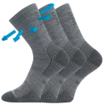 Obrázek z VOXX Ponožky dětské slabé z merino OPTIMALIK s ionty stříbra SVĚTLE ŠEDÉ (3 páry) 
