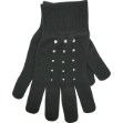 Obrázek VOXX Rukavice dámské pletené LEAF s kamínky Swarovski ČERNÉ