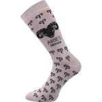 Obrázek z BOMA Ponožky se znamením zvěrokruhu ZODIAC v krabičce BERAN světle šedé 