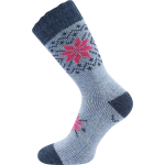 Obrázek z VOXX Sada zimních ponožek a pletených palčáků ALTA SET z merino vlny a alpaky SVĚTLE MODRÉ 