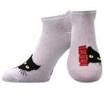 Obrázek z BOMA Ponožky dámské nízké PIKI 67 letní S KOČKAMI (3 páry) 