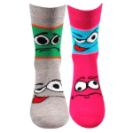 Obrázek z BOMA Ponožky vtipné slabé TLAMIK mix DÍVČÍ (2 páry) 