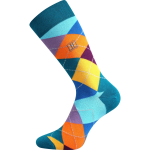 Obrázek z LONKA Ponožky trendy DIKARUS společenské KÁROVANÉ barevné (3 páry) 