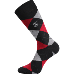 Obrázek z LONKA Ponožky trendy DIKARUS společenské KÁROVANÉ tmavé (3 páry) 