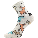 Obrázek z VOXX Ponožky dámské letní AGAPI s obrázky PEJSKŮ (3 páry) 