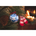 Obrázek z LONKA Ponožky vánoční ELFI jako ozdoba na stromeček MODRÉ 