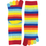 Obrázek z BOMA Ponožky prstové bavlněné PRSTAN 10 pruhované RAINBOW 