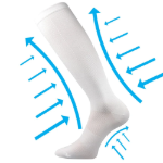 Obrázek z VOXX Podkolenky kompresní CROMA s ionty stříbra BÍLÉ 