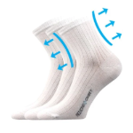 Obrázek z LONKA Ponožky medicine DEMEDIK s nestahujícím lemem BÍLÉ (3 páry) 