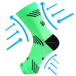 Obrázek z VOXX Návlek na kotník kompresní PROTECT s ionty stříbra NEON ZELENÝ 