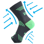 Obrázek z VOXX Návlek na kotník kompresní PROTECT s ionty stříbra TMAVĚ ŠEDÝ 