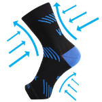 Obrázek z VOXX Návlek na kotník kompresní PROTECT s ionty stříbra ČERNÝ 