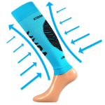 Obrázek z VOXX Návleky na lýtko kompresní PROTECT s ionty stříbra NEON TYRKYSOVÉ 