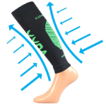 Obrázek z VOXX Návleky na lýtko kompresní PROTECT s ionty stříbra TMAVĚ ŠEDÉ 