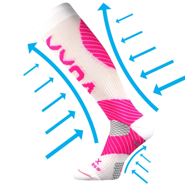 Obrázek z VOXX Podkolenky kompresní PROTECT s ionty stříbra BÍLÉ 