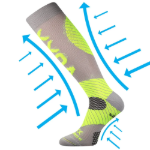 Obrázek z VOXX Podkolenky kompresní PROTECT s ionty stříbra SVĚTLE ŠEDÉ 