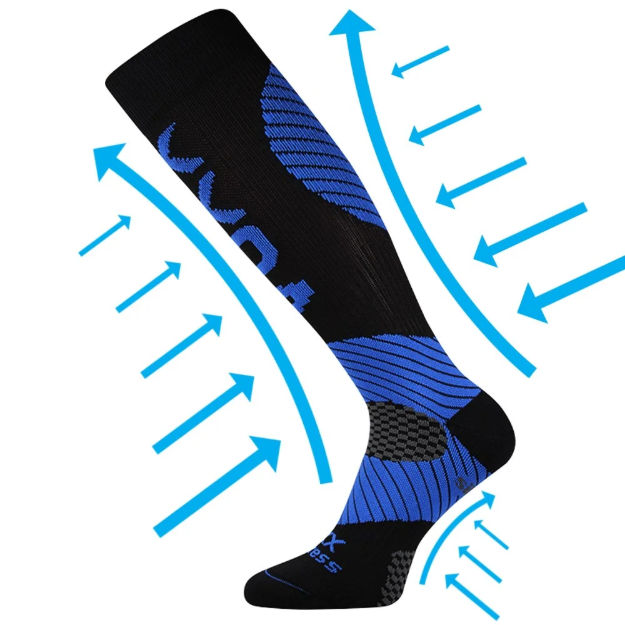 Obrázek z VOXX Podkolenky kompresní PROTECT s ionty stříbra ČERNÉ 