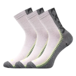Obrázek z VOXX Ponožky nižší slabé REVOLT se stříbrem SVĚTLE ŠEDÉ (3 páry) 
