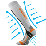 Obrázek z VOXX Podkolenky kompresní SIGNAL anatomicky tvarované s ionty stříbra SVĚTLE ŠEDÉ 