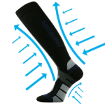 Obrázek z VOXX Podkolenky kompresní SIGNAL anatomicky tvarované s ionty stříbra ČERNO-MODRÉ 