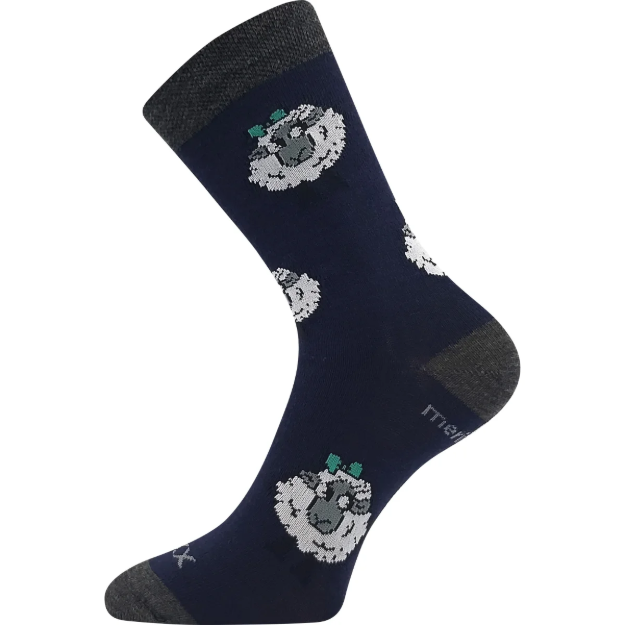 Obrázek z VOXX Ponožky dětské slabé z merino VLNĚNKA s ionty stříbra TMAVĚ MODRÉ 