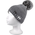 Obrázek z VOXX Čepice dámská pletená FRONTERA šedá se stříbrnou 
