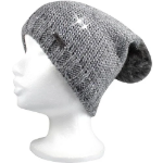 Obrázek z VOXX Čepice dámská pletená MERIVA s lurexem a bambulí ŠEDO-STŘÍBRNÁ 