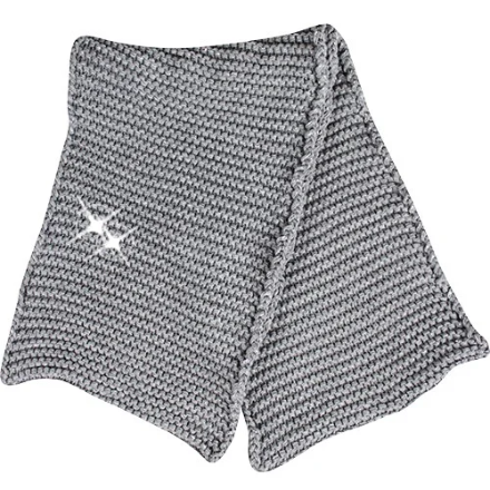 Obrázek VOXX Šála dámská pletená VIVARO kruhová s lurexem ŠEDO-STŘÍBRNÁ