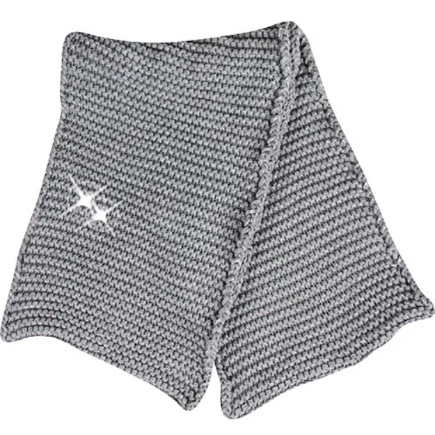 Obrázek z VOXX Šála dámská pletená VIVARO kruhová s lurexem ŠEDO-STŘÍBRNÁ 