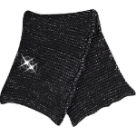 Obrázek z VOXX Šála dámská pletená VIVARO kruhová s lurexem ČERNO-STŘÍBRNÁ 