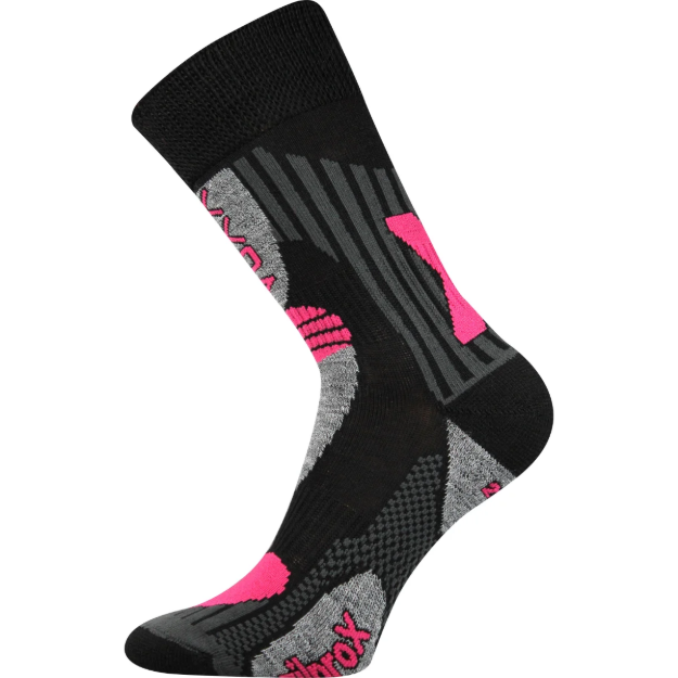 Obrázek z VOXX Ponožky zimní thermo z merino VISION se stříbrem ČERNO-MAGENTA 